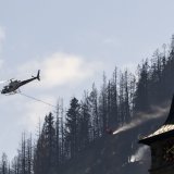 Un hélicoptère d'Air Zermatt en action au-dessus de Bitsch (archives).